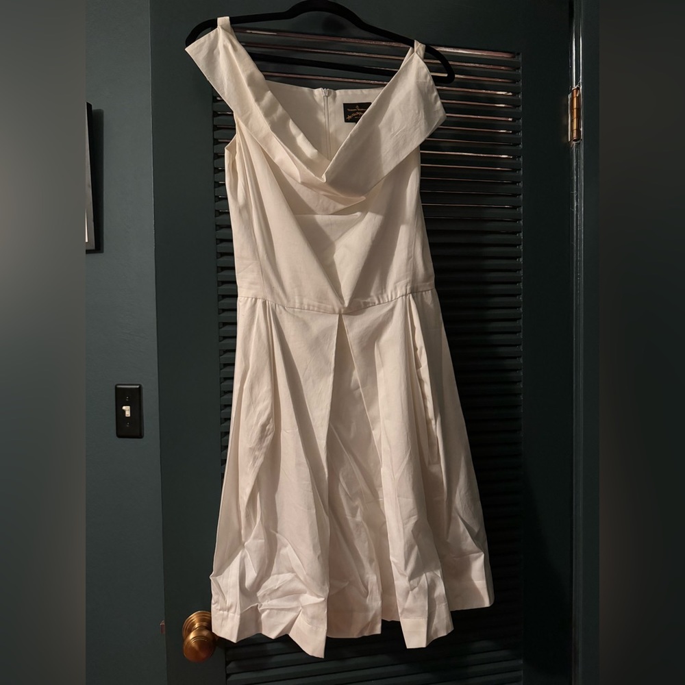 Vivienne Westwood Anglophilia white cotton sleeveless dress